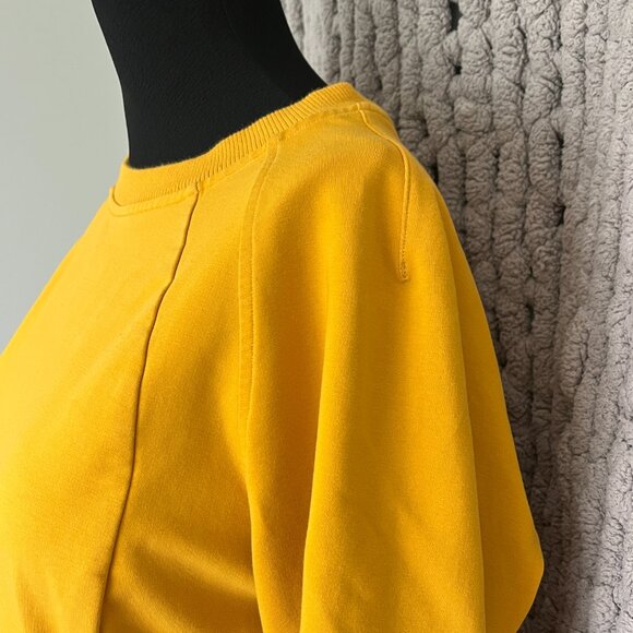 Lululemon Mustard Yellow Crewneck Sweatshirt with kangaroo pocket Size 10 - Picture 6 of 12